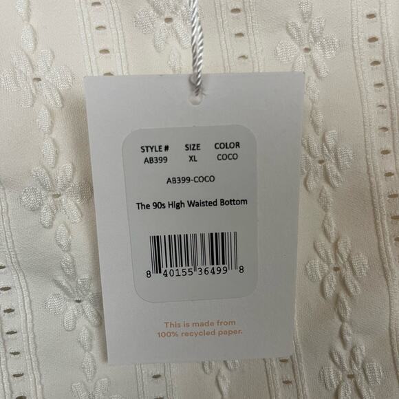 Andie Swim The 90s High Waisted Bottom in Coco‎ Cream Size XL NWT - Picture 7 of 8